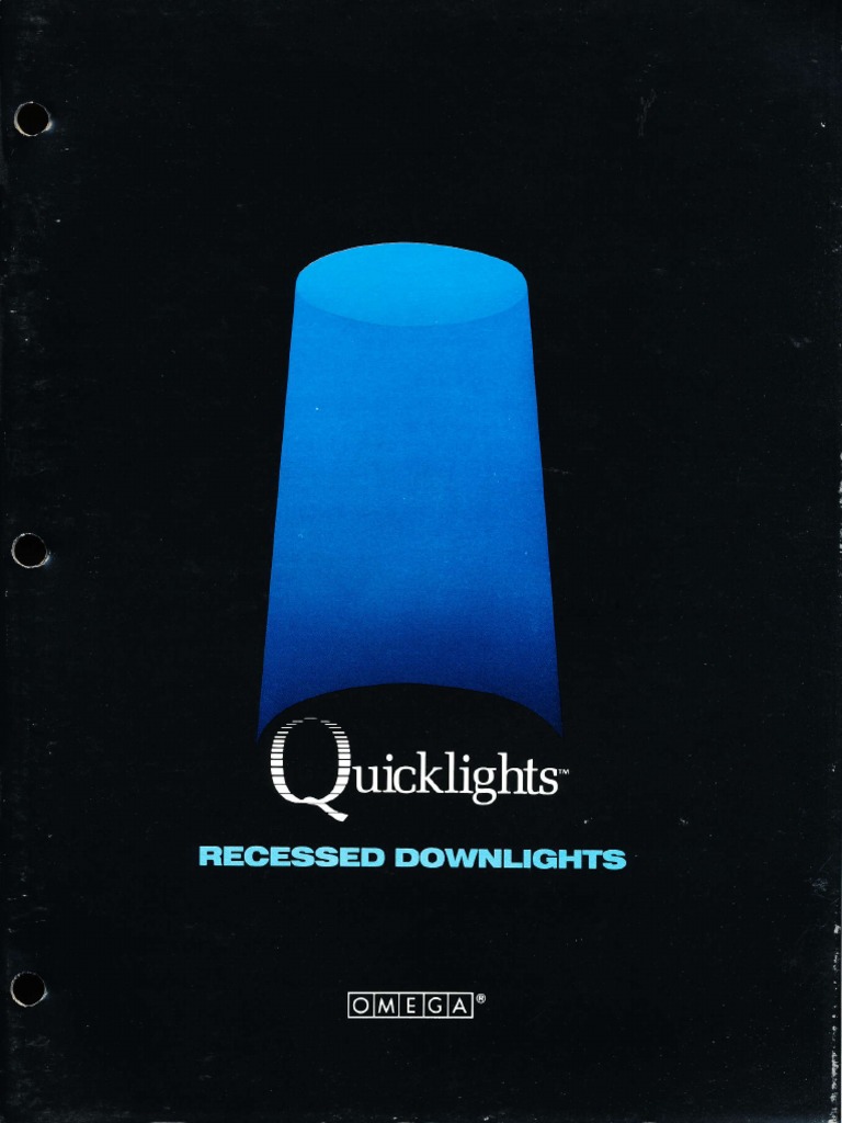 Omega Lighting Quicklights Recessed Downlights Catalog 888 PDF Insulator (Electricity