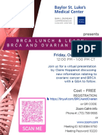 Brca Lunch & Learn:: Brca and Ovarian Cancer