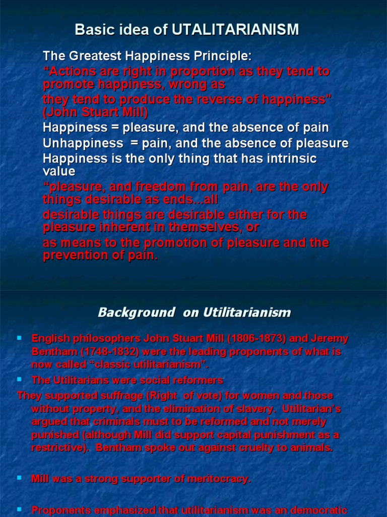 Understanding Utilitarianism Principles | PDF