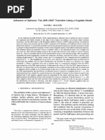 Adhesion of Spheres: The JKR-DMT Transition Using A Dugdale Model