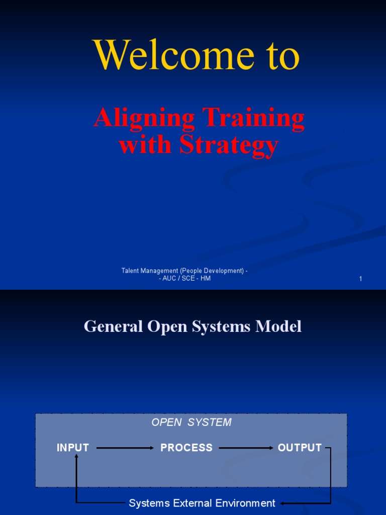 Aligning Training With Strategy Pdf Talent Management Strategic