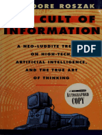 Theodore Roszak - The Cult of Information - Second Edition