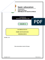 Mathematics P1 Feb-March 2011 Memo Eng PDF