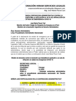 MODELO DEMANDA CONTRA RESOLUCIÓN QUE DESESTIMA APELACIÓN CONTRA ACTA DE INFRACCIÓN EN ESTADO DE EMERGENCIA COVID 19 - AUTOR JOSÉ MARÍA PACORI CARI.docx