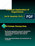 Practical Application of Ergonomics