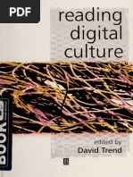 David Trend - Reading Digital Culture