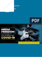 Monitoring Report: Media Freedom in Europe in The Shadow of COVID-19 Monitoring Report