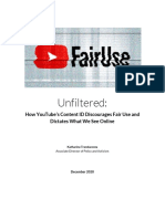 Unfiltered: How YouTube Content ID Discourages Fair Use and Dictates What We See Online