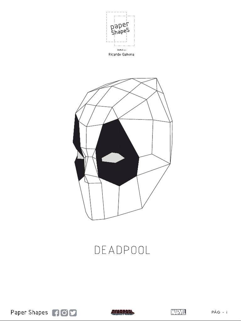 Plantillas de Máscara de Deadpool | PDF | Naturaleza