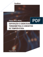 Exposição e Exercícios Determometria e Conceitos de Temperatura