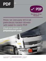 From 1st January 2014 All Petroleum Tanker Drivers Will Need To Carry PDP