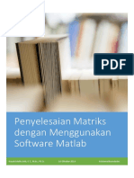 6-7. Panduan Penyelesaian Matriks Dengan Matlab PDF