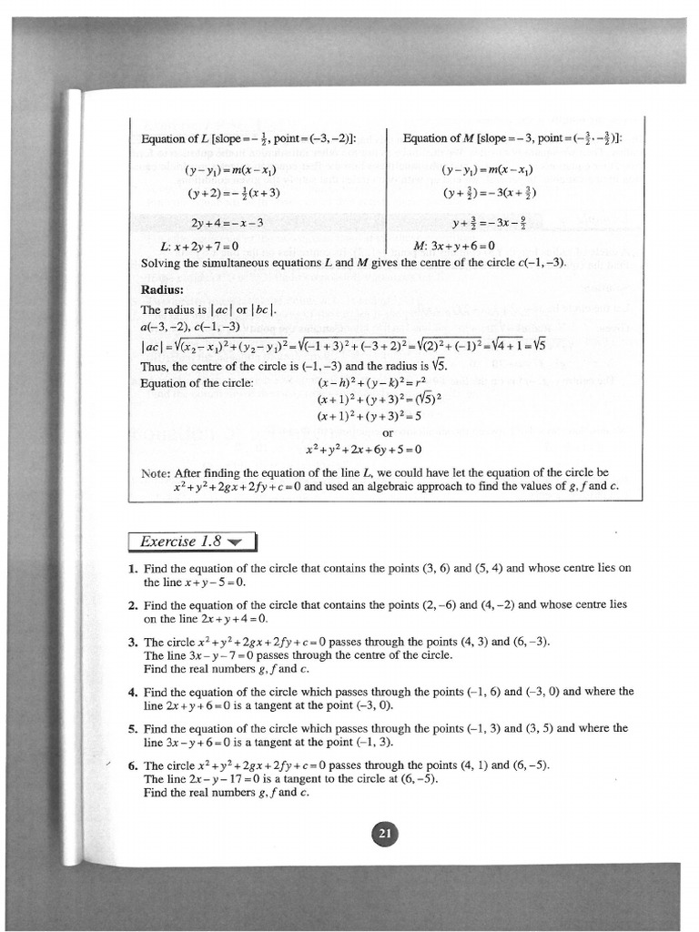 Coordinate Geometry Circle Part2 Pdf Pdf