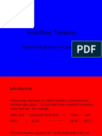 Acid/Base Titration: Thurston High School Chemistry