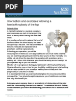 Hemiarthroplasty Hip - Apr20