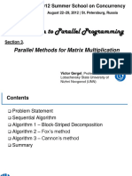 Introduction To Parallel Programming: Parallel Methods For Matrix Multiplication