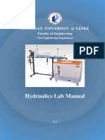 Hydraulics Lab Manual - Pandemic