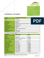 Certificate of Analysis: Product Tri-Sodium Citrate Dihydrate