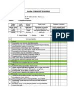 FORM CHECKLIST GUDANG