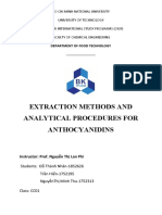 Extraction Methods and Analytical Procedures For Anthocyanidins