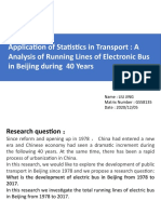 Application of Statistics in Transport: A Analysis of Running Lines of Electronic Bus in Beijing During 40 Years