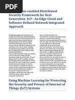 Block Chain-Enabled Distributed Security Framework For Next Generation Iot: An Edge-Cloud and Software Defined Network Integrated Approach