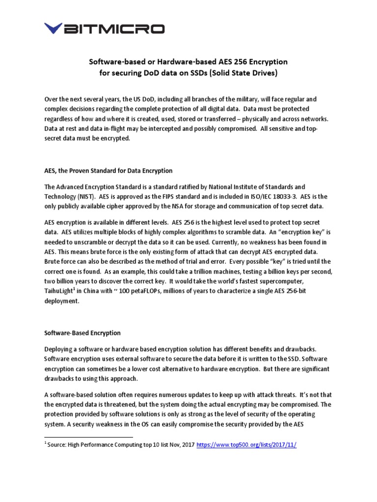 Software Versus Hardware Full Disk Encryption PDF Encryption