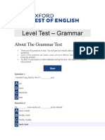 Oxford - Grammar Test