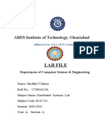 Lab File: ABES Institute of Technology, Ghaziabad