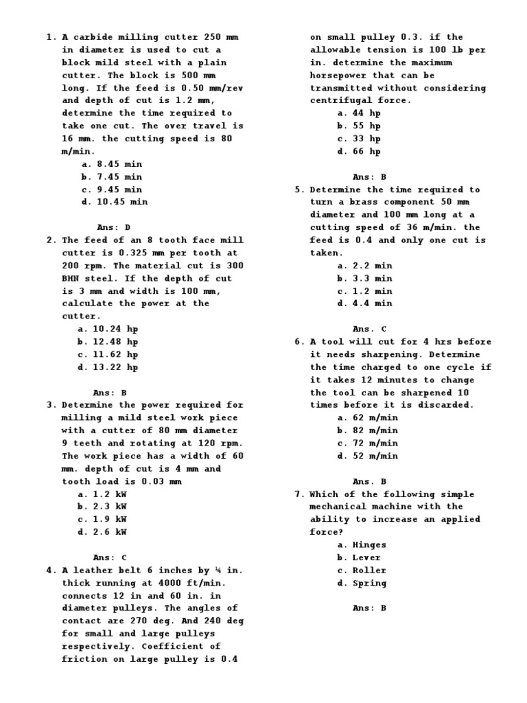 Machine Design Final Coaching Last Full Show | PDF | Strength Of ...