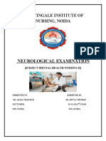 Neurological Examination: Nightingale Institute of Nursing, Noida