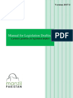 Manual For Legislation Drafting: Version 2017-I