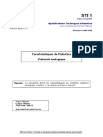 Sti01 Caracteristiques Interface Abonne Analogique