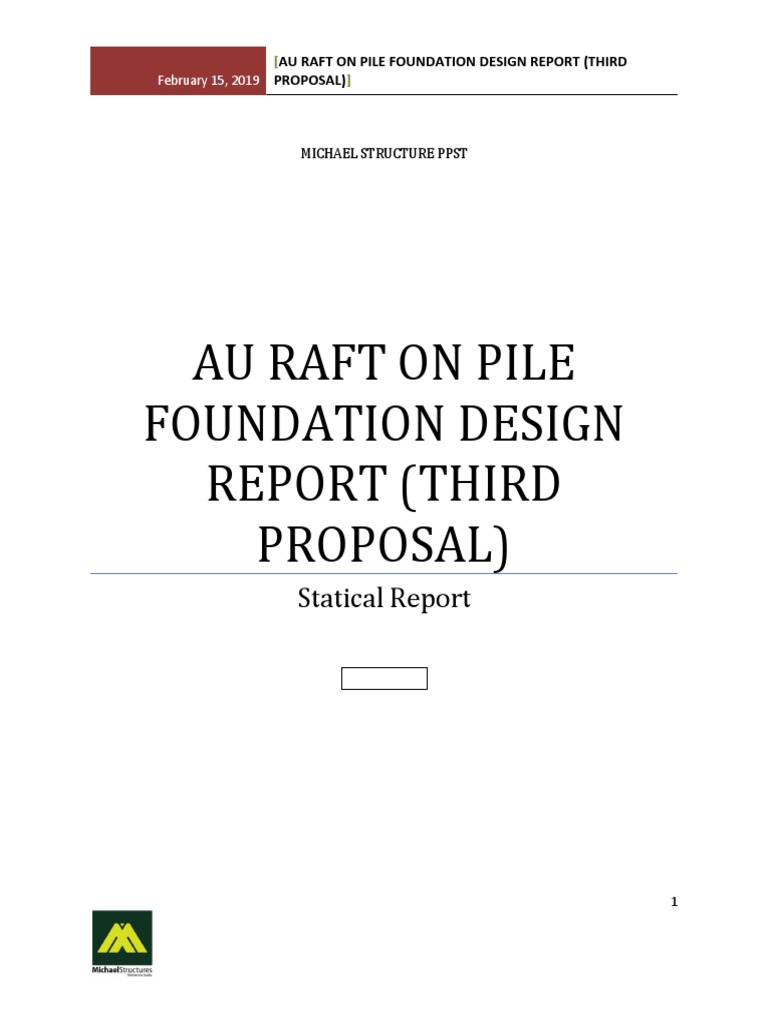Au Raft On Pile Statical Report | PDF | Deep Foundation | Geotechnical ...