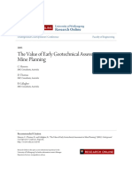 The Value of Early Geotechnical Assessment in Mine Planning: Research Online