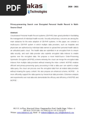Privacy-preserving Search Over Encrypted Personal Health Record in Multi-Source Cloud (2)