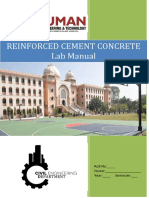 Reinforced Cement Concrete Lab Manual: Roll No: - Name: - Year: - Semester