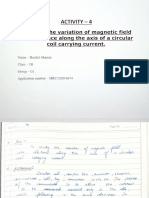 With Distance Along The Axis of A Circular Coil Carrying Current