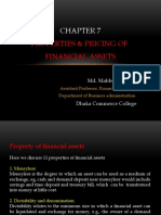 Chapter 7 Properties Pricing of Financial Assets