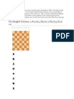 Two Knights Variation: 2.Nc3 d5 3.Nf3 (Or 2.Nf3 d5 3.Nc3) : Baadur Jobava Sir Stuart Milner-Barry