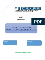 Le Role de L'actuariat Dans L'economie Marocaine