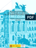 Boletín Estadístico Del Personal Al Servicio de Las Administraciones Públicas. Julio 2020