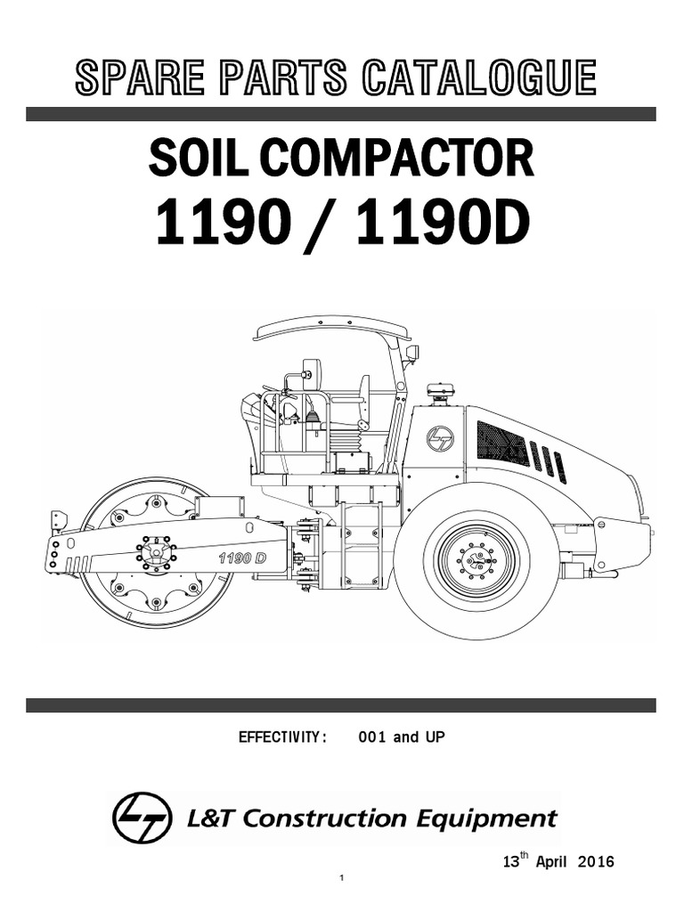 L&T 1190 Soil Compactor Parts Manual | PDF | Engines | Screw