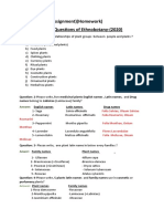 ETHNOBOTNY (Assignment) (Homework) PHAR 114-Study Questions of Ethnobotany - (2020)