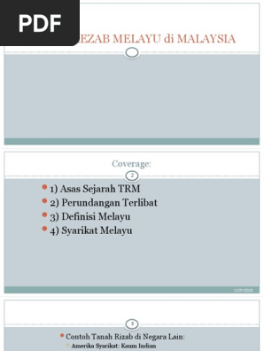 Tanah Rezab Melayu Di Malaysia Pdf