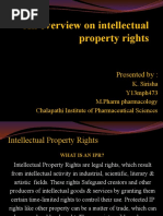 An Overview On Intellectual Property Rights: Presented by