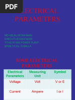 Electrical Parameters: MD Helalur Rahman Executive Engineer Titas 50 MW Power Plant BPDB, Titas, Cumilla