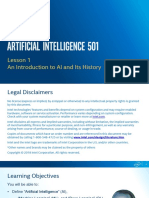 AI 501 - Lesson 1 - Intro to AI