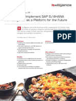 Marlow Foods Implement SAP S/4HANA With Itelligence As A Platform For The Future