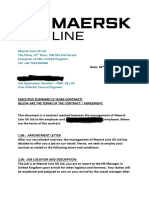 MAERSK Contract Letter